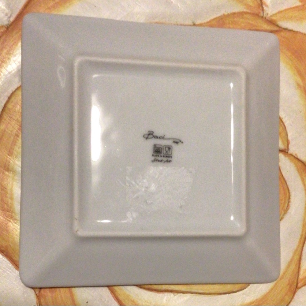 NWOT Baci Milano Square Tray Trinket Plate - Picture 6 of 7